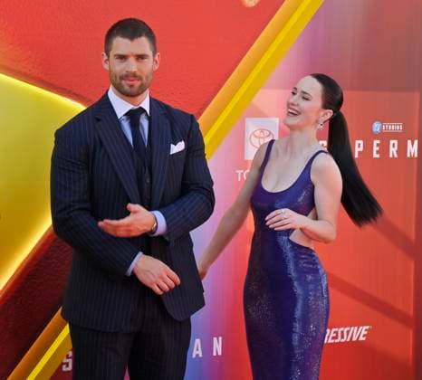 Cast members David Corenswet (L) and Rachel Brosnahan attend the premiere of the sci-fi motion picture Superman at the TCL Chinese Theatre in the Hollywood section of Los Angeles on Monday, July 7, 2025. Storyline: Superman must reconciles his alien Kryptonian heritage with his human upbringing as reporter Clark Kent. As the embodiment of truth, justice and the human way he soon finds himself in a world that views these as old-fashioned. Superman must reconcile his alien Kryptonian heritage with his human upbringing as reporter Clark Kent. As the embodiment of truth, justice and the human way he soon finds himself in a world that views these as old-fashioned.  LAP20205070706 JIMxRUYMEN