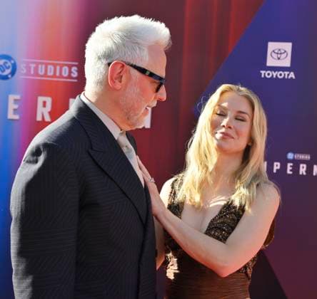Director James Gunn (L) and Jennifer Holland attend the premiere of the sci-fi motion picture Superman at the TCL Chinese Theatre in the Hollywood section of Los Angeles on Monday, July 7, 2025. Storyline: Superman must reconciles his alien Kryptonian heritage with his human upbringing as reporter Clark Kent. As the embodiment of truth, justice and the human way he soon finds himself in a world that views these as old-fashioned. Superman must reconcile his alien Kryptonian heritage with his human upbringing as reporter Clark Kent. As the embodiment of truth, justice and the human way he soon finds himself in a world that views these as old-fashioned.  LAP2025070719 JIMxRUYMEN
