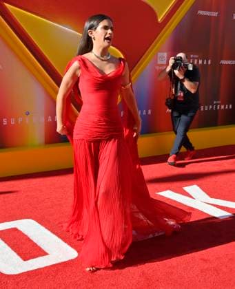 Cast member Sara Sampaio attends the premiere of the sci-fi motion picture Superman at the TCL Chinese Theatre in the Hollywood section of Los Angeles on Monday, July 7, 2025. Storyline: Superman must reconciles his alien Kryptonian heritage with his human upbringing as reporter Clark Kent. As the embodiment of truth, justice and the human way he soon finds himself in a world that views these as old-fashioned. Superman must reconcile his alien Kryptonian heritage with his human upbringing as reporter Clark Kent. As the embodiment of truth, justice and the human way he soon finds himself in a world that views these as old-fashioned.  LAP2025070730 JIMxRUYMEN