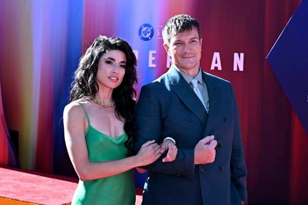 Tania Raymondeund Nathan Fillion bei der Weltpremiere des Kinofilms Superman im TCL Chinese Theatre. Los Angeles, 07.07.2025