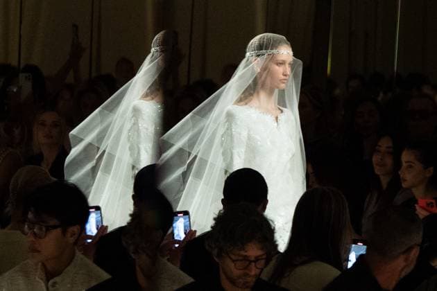 PFW Chanel Runway AM A model walks the runway during the Chanel Haute Couture Fall Winter 2025 2026 show as part of Paris Fashion Week in Paris, France on July 08, 2025. Photo by Aurore Marechal ABACAPRESS.COM Paris France  Copyright: xMarechalxAurore ABACAx