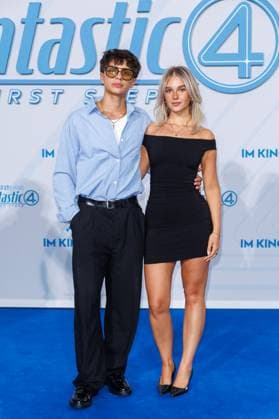 Fan-Event - The Fantastic 4 : First Steps Noah Miguel Oechsle Rodriguez und Lara Spengler beim Fan- Event zum Kinostart zu The Fantastic 4 : First Steps im Das Center (ehem. Sony Center) am 08.07.2025 in Berlin. Copyright: xEventpressxKochanx
