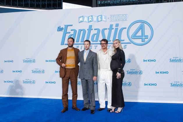 Fan-Event - The Fantastic 4 : First Steps Ebon Moss-Bachrach, Joseph Quinn, Pedro Pascal und Vanessa Kirby beim Fan- Event zum Kinostart zu The Fantastic 4 : First Steps im Das Center (ehem. Sony Center) am 08.07.2025 in Berlin. Copyright: xEventpressxKochanx