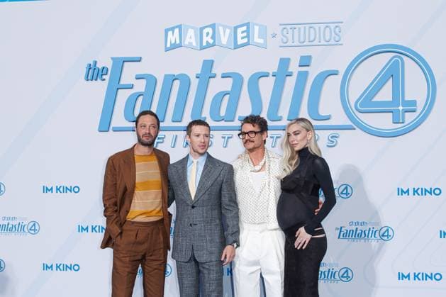 Fan-Event - The Fantastic 4 : First Steps Ebon Moss-Bachrach, Joseph Quinn, Pedro Pascal und Vanessa Kirby beim Fan- Event zum Kinostart zu The Fantastic 4 : First Steps im Das Center (ehem. Sony Center) am 08.07.2025 in Berlin. Copyright: xEventpressxKochanx