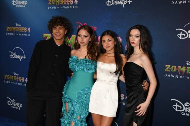 Nathaniel Buescher, Carmen Sanchez, Lumi Pollack and Ruby Marino attends the world premiere of Disney s Zombies 4: Dawn of the Vampires at the El Capitan Theatre in Hollywood, California, on July 8, 2025. Copyright: xJeffreyxMayerx xMediaPunchx
