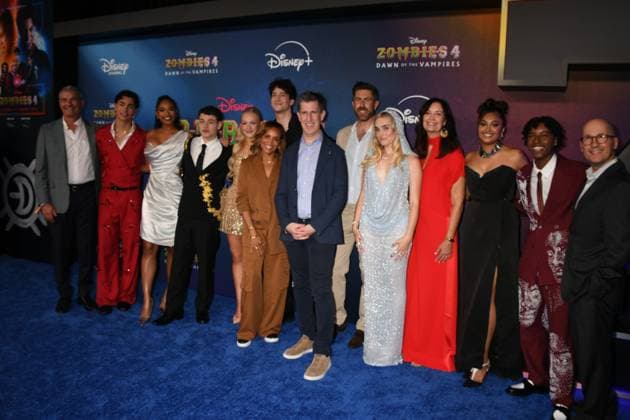 Malachi Barton, Chandler Kinney, Julian Lerner, Freya Skye, Meg Donnelly and Milo Manheim, Sway Bhatia attends the world premiere of Disney s Zombies 4: Dawn of the Vampires at the El Capitan Theatre in Hollywood, California, on July 8, 2025. Copyright: xJeffreyxMayerx xMediaPunchx