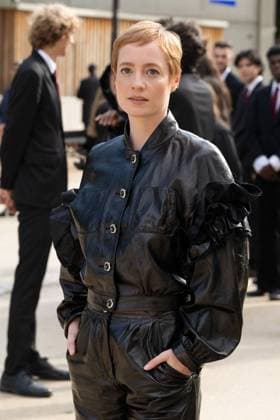 PFW - Chanel Outside Arrivals Leonie Benesch attends the Chanel Haute Couture Fall Winter 2025 2026 show as part of Paris Fashion Week on July 08, 2025 in Paris, France. Photo by ABACAPRESS.COM Paris France  Copyright: xABACAx