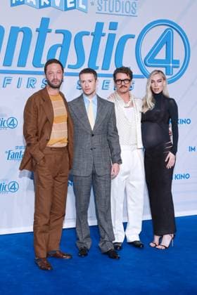 08.07.2025 , Ebon Moss-Bachrach, Pedro Pascal, Joseph Quinn, Vanessa Kirby zur Premiere von The Fantastic Four: First Steps, Das Center am Potsdamer Platz, Berlin, Berlin