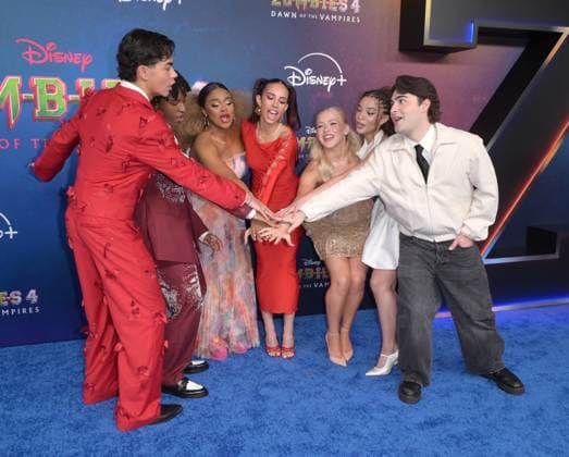 Zombies 4 Dawn of the Vampires Premiere - Los Angeles, USA LOS ANGELES, USA. July 08, 2025: Malachi Barton, Mekonnen Knife, Dara Renee, Kylie Cantrall, Freya Skye, Malia Baker & Joshua Colley at the premiere for Disney s Zombies 4: Dawn of the Vampires . Los Angeles CA USA  Copyright: xPaulxSmith Featureflashx