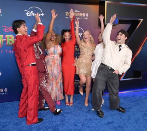 Zombies 4 Dawn of the Vampires Premiere - Los Angeles, USA LOS ANGELES, USA. July 08, 2025: Malachi Barton, Mekonnen Knife, Dara Renee, Kylie Cantrall, Freya Skye, Malia Baker & Joshua Colley at the premiere for Disney s Zombies 4: Dawn of the Vampires . Los Angeles CA USA  Copyright: xPaulxSmith Featureflashx