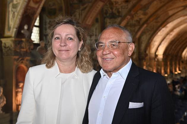 Felix MAGATH mit Ehefrau Nicola. Verleihung Bayerischer Verdienstorden im Antiquariat der Residenz in Muenchen am 09.07.2025