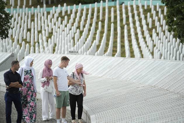 Bosnia marks 30th anniversary of Srebrenica genocide POTOCARI, BOSNIA AND HERZEGOVINA - JULY 9: Grave sites at the Potocari Memorial Cemetery are dug for 7 victims whose bodies were found in mass graves and will be buried during the commemoration ceremonies on the 30th anniversary of the genocide committed by Serbs in Srebrenica in Bosnia and Herzegovina on July 9, 2025. Samir Jordamovic Anadolu Potocari Bosnia and Herzegovina. Editorial use only. Please get in touch for any other usage.  Copyright: x2025xAnadoluxSamirxJordamovicx