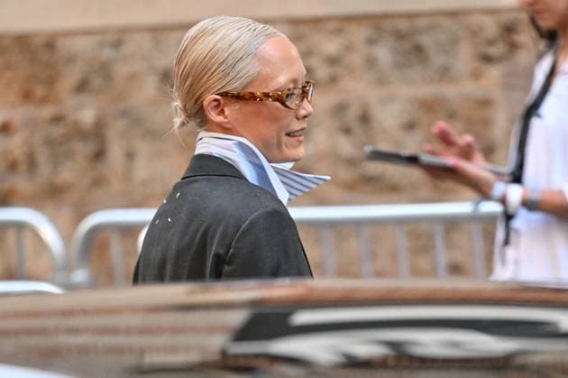 PFW Margiela Outside Arrivals Pom Klementieff arriving at the Margiela show as part of Haute Couture Fashion Week in Paris, France on July, 9, 2025. Photo by Julien Reynaud APS-Medias ABACAPRESS.COM Paris France  Copyright: xReynaudxJulien APS-Medias ABACAx