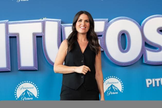 July 9, 2025, Madrid, Spain: Cristina Pampin attends the Smurfs (Pitufos) premiere at Cine Kinepolis in Madrid. Madrid Spain - ZUMAs197 20250709_aaa_s197_287 Copyright: xAtilanoxGarciax