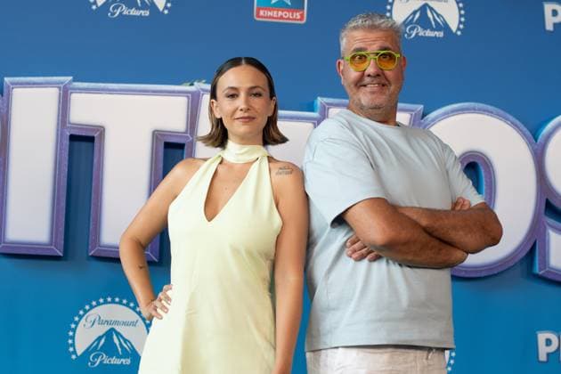 July 9, 2025, Madrid, Spain: Florentino Fernandez and Rigoberta Bandini attend the Smurfs (Pitufos) premiere at Cine Kinepolis in Madrid. Madrid Spain - ZUMAs197 20250709_aaa_s197_312 Copyright: xAtilanoxGarciax