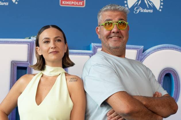 July 9, 2025, Madrid, Spain: Florentino Fernandez and Rigoberta Bandini attend the Smurfs (Pitufos) premiere at Cine Kinepolis in Madrid. Madrid Spain - ZUMAs197 20250709_aaa_s197_315 Copyright: xAtilanoxGarciax