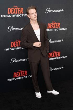 Patrick Gibson arrives on the red carpet at the world premiere of Dexter: Resurrection at Alice Tully Hall on Wednesday, July 9, 2025 in New York City.  NYP20250709636 DEREKxFRENCH