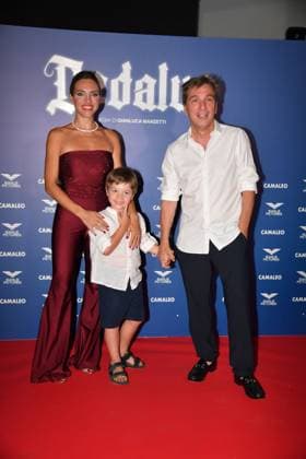 Rome, Cinema The Space Moderno Photocall of the film Dedalus , In the photo: Carolina Rey with Roberto Cipullo and son  Copyright: xVincenzoxLandix xipa-agency.netx xVincenzoxLandix IPA_Agency_IPA60213876