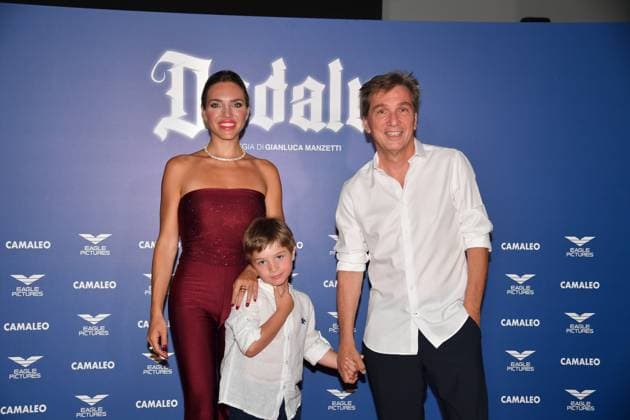 Rome, Cinema The Space Moderno Photocall of the film Dedalus , In the photo: Carolina Rey with Roberto Cipullo and son  Copyright: xVincenzoxLandix xipa-agency.netx xVincenzoxLandix IPA_Agency_IPA60213881