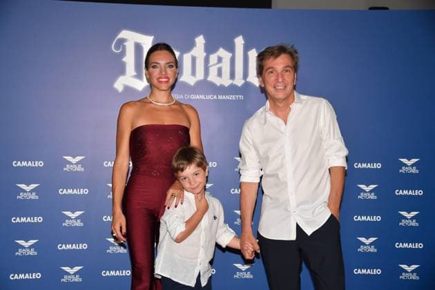 Rome, Cinema The Space Moderno Photocall of the film Dedalus , In the photo: Carolina Rey with Roberto Cipullo and son  Copyright: xVincenzoxLandix xipa-agency.netx xVincenzoxLandix IPA_Agency_IPA60213882