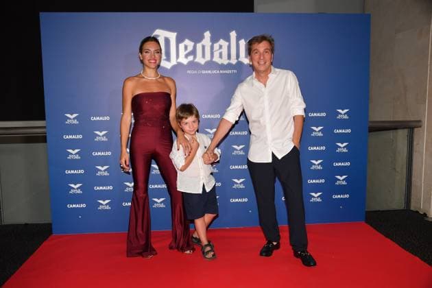 Rome, Cinema The Space Moderno Photocall of the film Dedalus , In the photo: Carolina Rey with Roberto Cipullo and son  Copyright: xVincenzoxLandix xipa-agency.netx xVincenzoxLandix IPA_Agency_IPA60213884