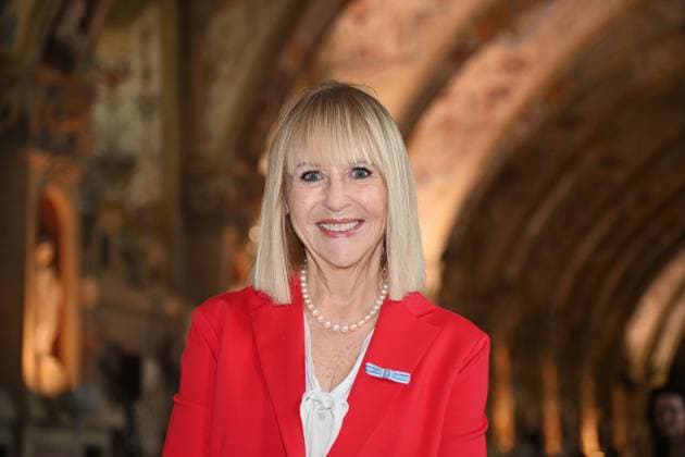 Patricia RIEKEL, Einzelbild,angeschnittenes Einzelmotiv,Portraet,Portrait,Porträt Verleihung Bayerischer Verdienstorden im Antiquariat der Residenz in Muenchen am 09.07.2025