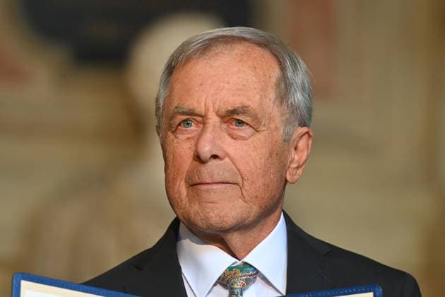 Alfred Fredi HEISS, Einzelbild,angeschnittenes Einzelmotiv,Portraet,Portrait,Porträt. Verleihung Bayerischer Verdienstorden im Antiquariat der Residenz in Muenchen am 09.07.2025