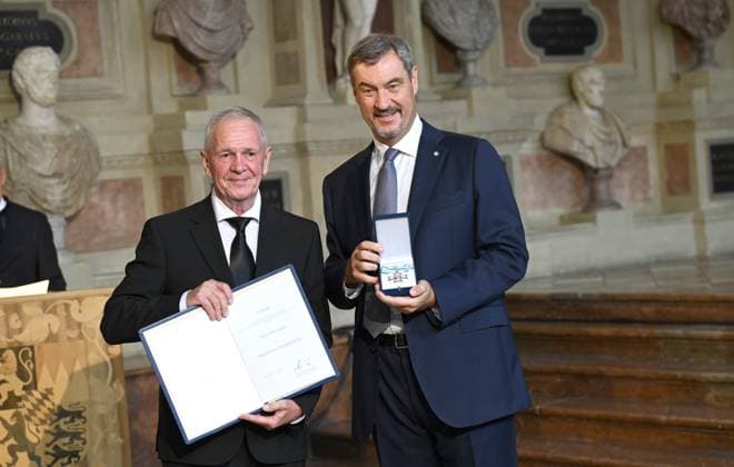 Fritz Egner, Markus Söder Bayerischer Verdienstorden im Antiquarium der Residenz in München am 9. Juli 2025
