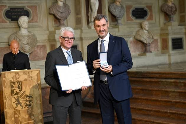 Marcel Reif, Markus Söder Bayerischer Verdienstorden im Antiquarium der Residenz in München am 9. Juli 2025
