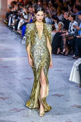 PFW - Zuhair Murad Runway A model walks the runway during the Zuhair Murad Haute Couture Fall Winter 2025 2026 show as part of Paris Fashion Week on July 09, 2025 in Paris, France. Photo by Shootpix ABACAPRESS.COM Paris France  Copyright: xShootpix ABACAx
