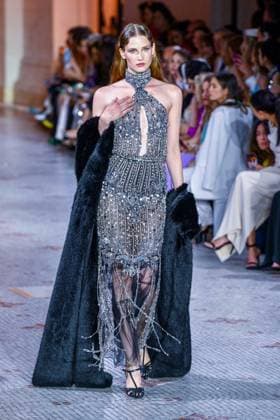 PFW - Zuhair Murad Runway A model walks the runway during the Zuhair Murad Haute Couture Fall Winter 2025 2026 show as part of Paris Fashion Week on July 09, 2025 in Paris, France. Photo by Shootpix ABACAPRESS.COM Paris France  Copyright: xShootpix ABACAx