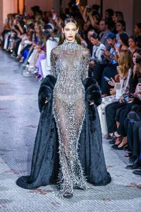 PFW - Zuhair Murad Runway A model walks the runway during the Zuhair Murad Haute Couture Fall Winter 2025 2026 show as part of Paris Fashion Week on July 09, 2025 in Paris, France. Photo by Shootpix ABACAPRESS.COM Paris France  Copyright: xShootpix ABACAx