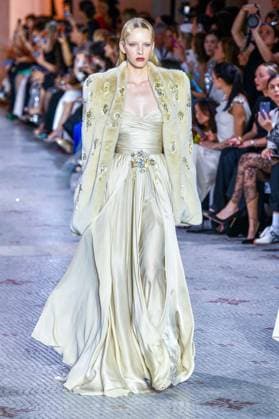 PFW - Zuhair Murad Runway A model walks the runway during the Zuhair Murad Haute Couture Fall Winter 2025 2026 show as part of Paris Fashion Week on July 09, 2025 in Paris, France. Photo by Shootpix ABACAPRESS.COM Paris France  Copyright: xShootpix ABACAx