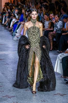 PFW - Zuhair Murad Runway A model walks the runway during the Zuhair Murad Haute Couture Fall Winter 2025 2026 show as part of Paris Fashion Week on July 09, 2025 in Paris, France. Photo by Shootpix ABACAPRESS.COM Paris France  Copyright: xShootpix ABACAx