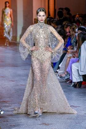 PFW - Zuhair Murad Runway A model walks the runway during the Zuhair Murad Haute Couture Fall Winter 2025 2026 show as part of Paris Fashion Week on July 09, 2025 in Paris, France. Photo by Shootpix ABACAPRESS.COM Paris France  Copyright: xShootpix ABACAx