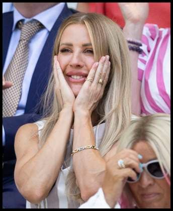 . 10 07 2025. London, United Kingdom. Singer Ellie Goulding in the Royal Box on day eleven of the Wimbledon Tennis Championships in London..  xStephenxLockx xi-Imagesx IIM-26093-0055