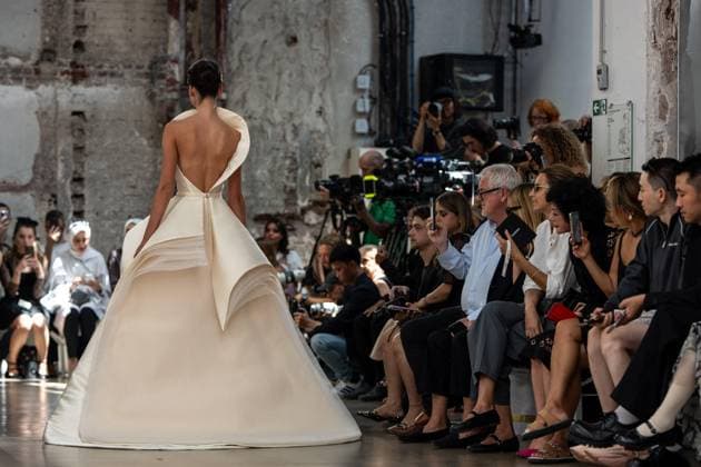 PFW - Rami Al Ali Runway A model walks the runway at the Rami Al Ali Haute Couture Fall Winter 2025-2026 show, as part of Paris Fashion Week in Paris, France on July 10, 2025. Rami Al Ali is the first Syrian fashion designer to present a collection ‘officially’ at the Paris Haute Couture week. Photo by Ammar Abd Rabbo ABACAPRESS.COM Paris France  Copyright: xAbdxRabboxAmmar ABACAx