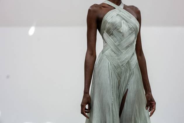 PFW - Rami Al Ali Runway A model walks the runway at the Rami Al Ali Haute Couture Fall Winter 2025-2026 show, as part of Paris Fashion Week in Paris, France on July 10, 2025. Rami Al Ali is the first Syrian fashion designer to present a collection ‘officially’ at the Paris Haute Couture week. Photo by Ammar Abd Rabbo ABACAPRESS.COM Paris France  Copyright: xAbdxRabboxAmmar ABACAx