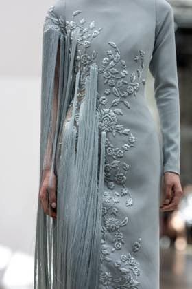 PFW - Rami Al Ali Runway A model walks the runway at the Rami Al Ali Haute Couture Fall Winter 2025-2026 show, as part of Paris Fashion Week in Paris, France on July 10, 2025. Rami Al Ali is the first Syrian fashion designer to present a collection ‘officially’ at the Paris Haute Couture week. Photo by Ammar Abd Rabbo ABACAPRESS.COM Paris France  Copyright: xAbdxRabboxAmmar ABACAx