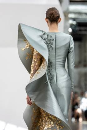 PFW - Rami Al Ali Runway A model walks the runway at the Rami Al Ali Haute Couture Fall Winter 2025-2026 show, as part of Paris Fashion Week in Paris, France on July 10, 2025. Rami Al Ali is the first Syrian fashion designer to present a collection ‘officially’ at the Paris Haute Couture week. Photo by Ammar Abd Rabbo ABACAPRESS.COM Paris France  Copyright: xAbdxRabboxAmmar ABACAx