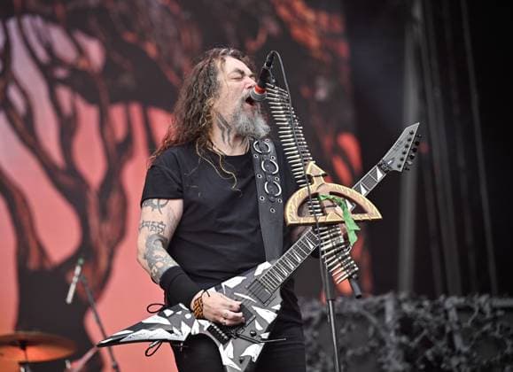 Singer Max Cavalera of Brazilian-American group Soulfly performs during the second day of the Masters of Rock music festival, in Vizovice, Czech Republic, on July 11, 2025. (CTKxPhoto DaliborxGluck) CTKPhotoP2025071106535  CTKPhotoP2025071106535