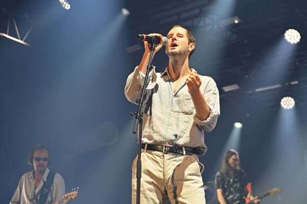 Entertainment Themen der Woche KW28 Entertainment Bilder des Tages Wanda (oesterreichische Rockband),live, Saenger Marco FITZTHUM (Kuenstlername Michael Wanda). Konzert,Buehne stage,Tollwood Festival am 11.07.2025 *** Wanda austrian rockband ,live, singer Marco FITZTHUM artist name Michael Wanda concert,stage stage,Tollwood Festival on 11 07 2025