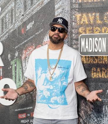 July 11, 2025, Bronx, New York, USA: The Kid Mero arrives for Katie Taylor vs Amanda Serrano 3 boxing bout at Madison Square Garden in New York, NY on July 11, 2025 Bronx USA - ZUMAr339 20250711_znp_r339_032 Copyright: xLevxRadinx