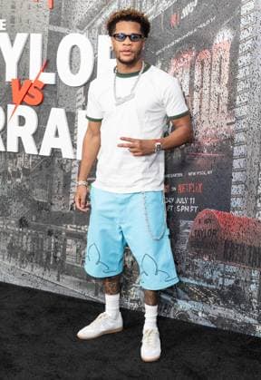 July 11, 2025, Bronx, New York, USA: Devin Haney arrives for Katie Taylor vs Amanda Serrano 3 boxing bout at Madison Square Garden in New York, NY on July 11, 2025 Bronx USA - ZUMAr339 20250711_znp_r339_102 Copyright: xLevxRadinx