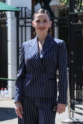 . 12 07 2025. London, United Kingdom. Hayley Atwell on day thirteen of the Wimbledon Tennis Championships in London.  xStephenxLockx xi-Imagesx IIM-26100-0004