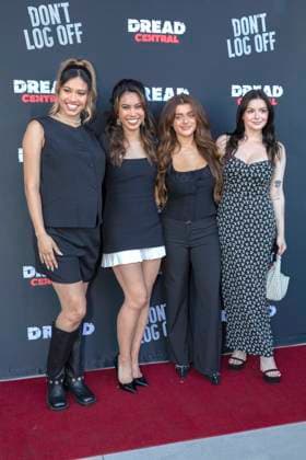 Kara Royster, Ashley Argota, Brielle Barbusca und Ariel Winter bei der Premiere des Kinofilms Don t Log Off im Laemmle Theatre. Glendale, 12.07.2025