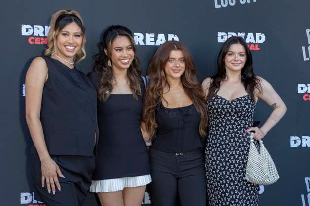 Kara Royster, Ashley Argota, Brielle Barbusca und Ariel Winter bei der Premiere des Kinofilms Don t Log Off im Laemmle Theatre. Glendale, 12.07.2025