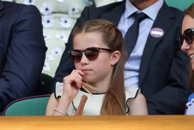 . 13 07 2025. London, United Kingdom. Prince William and Kate Middleton with their children Prince George and Princess Charlotte in the Royal Box for the Mens Singles Final on the last day of the Wimbledon Tennis Championships in London .  xStephenxLockx xi-Imagesx IIM-26103-0156