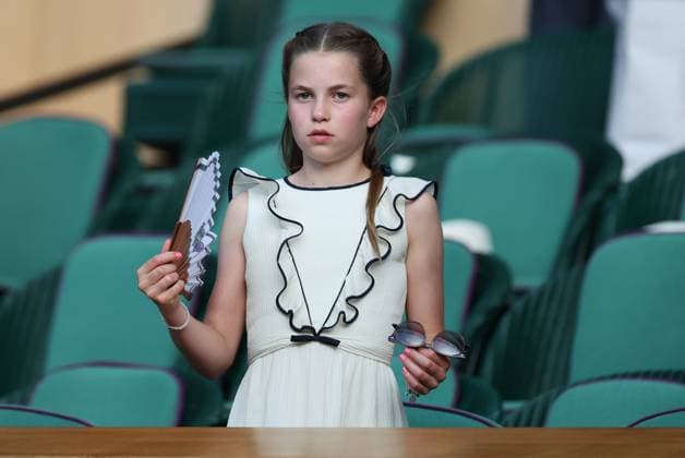 . 13 07 2025. London, United Kingdom. Prince William and Kate Middleton with their children Prince George and Princess Charlotte in the Royal Box for the Mens Singles Final on the last day of the Wimbledon Tennis Championships in London .  xStephenxLockx xi-Imagesx IIM-26103-0206