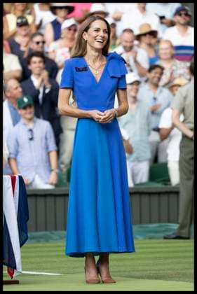 . 13 07 2025. London, United Kingdom. Kate Middleton, The Princess of Wales, at the presentation of the Mens Singles Trophy on the last day of the Wimbledon Tennis Championships in London.  xStephenxLockx xi-Imagesx IIM-26103-0219
